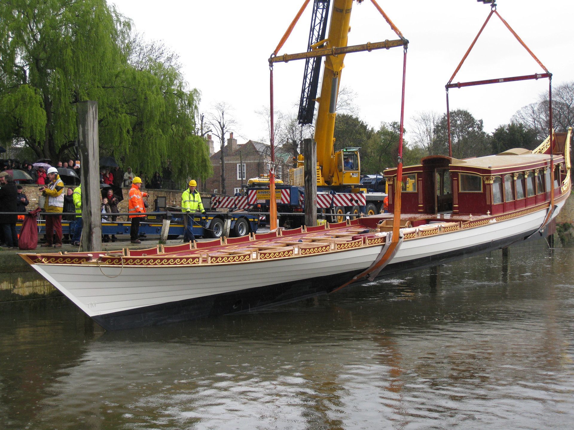 Gloriana getting wet!