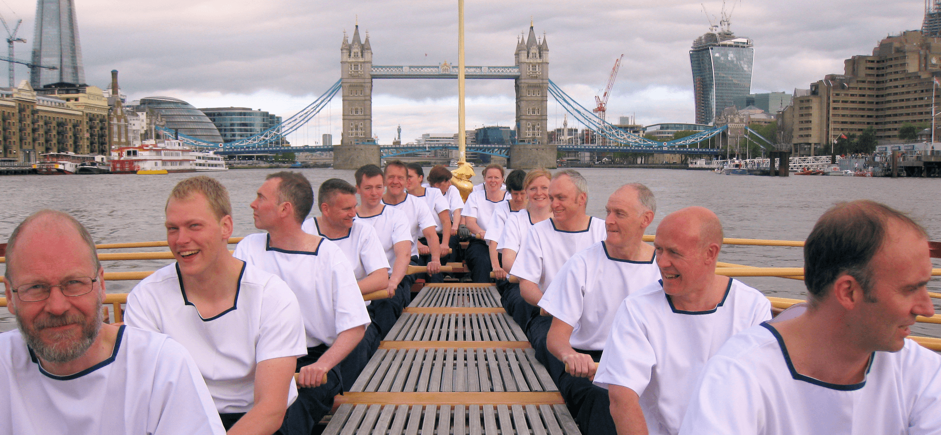 RNR HMS President Crew Tower Bridge rowing Gloriana