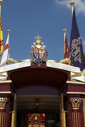 A view into Gloriana from the stern