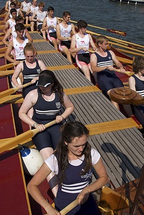 Upper Thames RC rowing Gloriana at Henley Royal Regatta