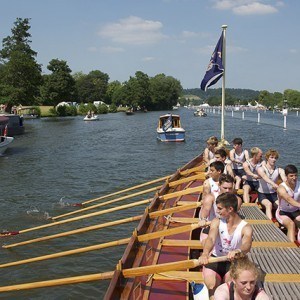 Gloriana being rowed at Henley Royal Regatta