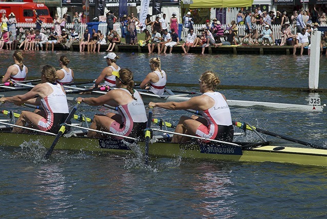 Crews warming up on the course at HRR
