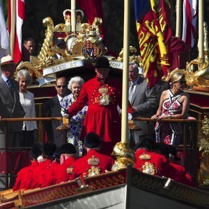 HM Queen on deck