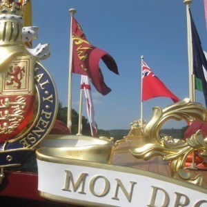 Detail of the Royal Crest on Gloriana