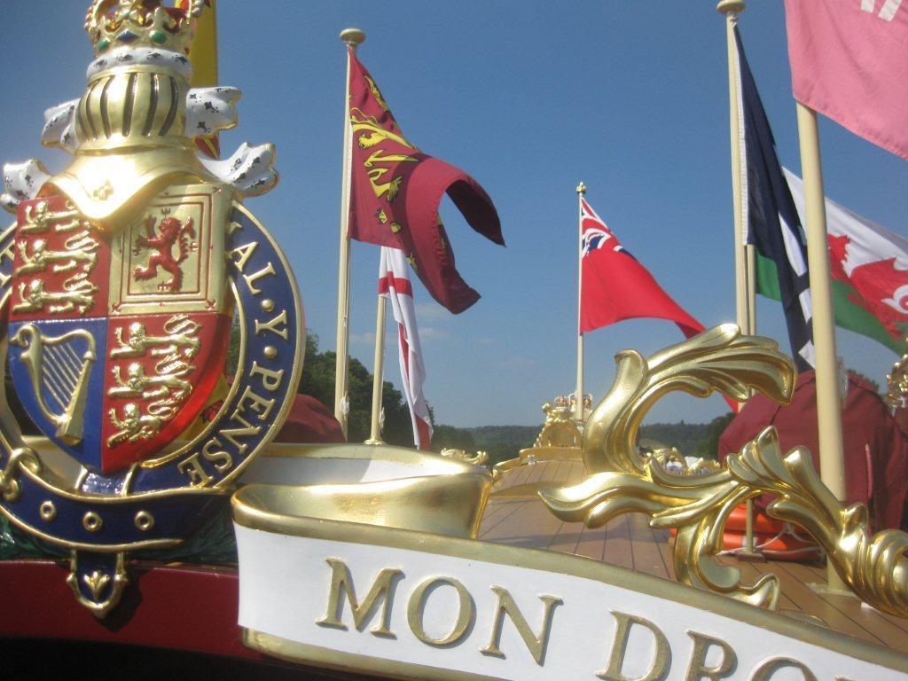 Detail of the Royal Crest on Gloriana