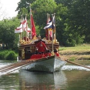 Gloriana and the Royal Watermen rowing