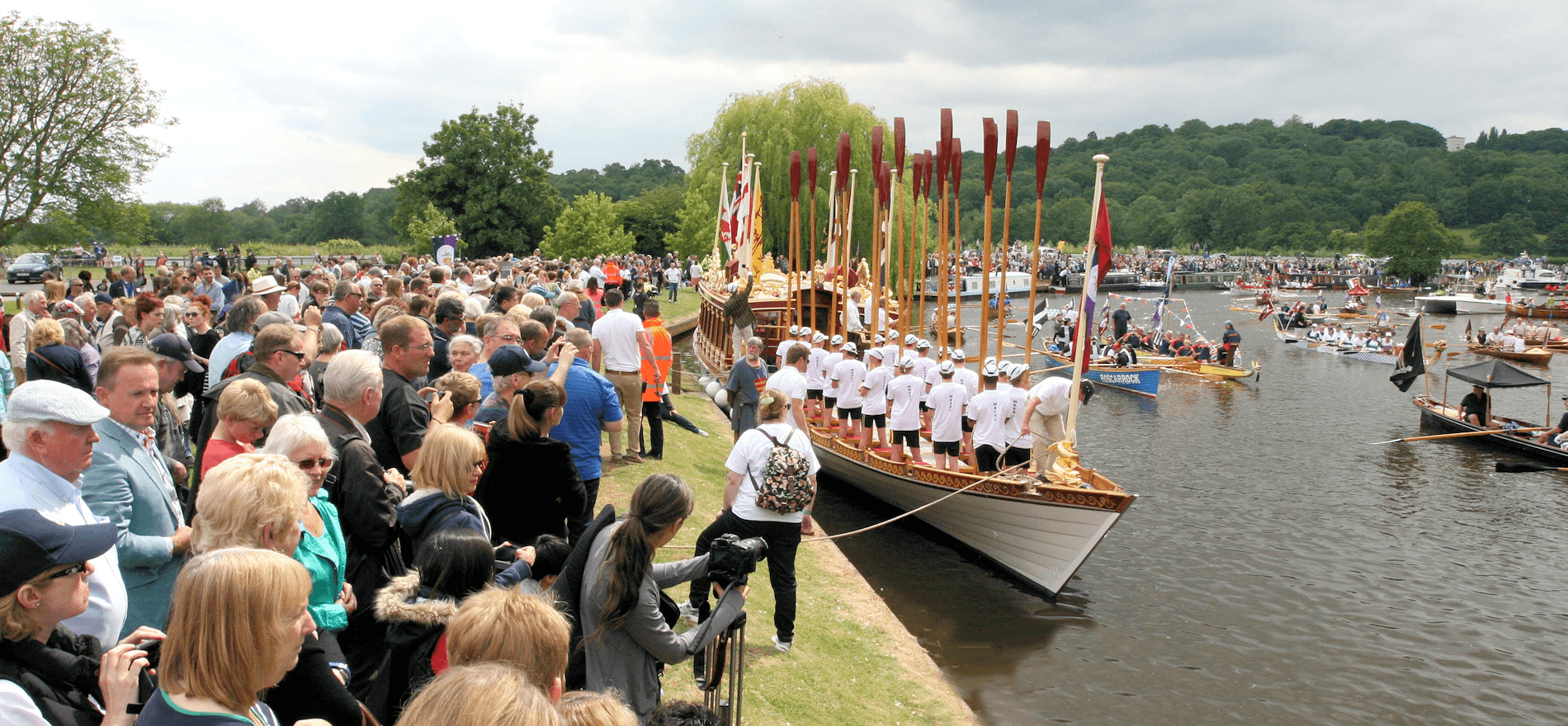 The crowds at Runnymede for Magna Carta 800th anniversary in 2015