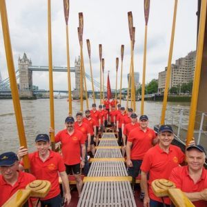 The crew on board the Gloriana