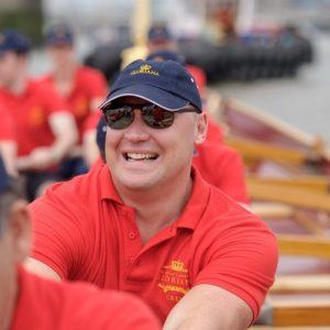 Rower Rory MacKenzie crewing the Gloriana