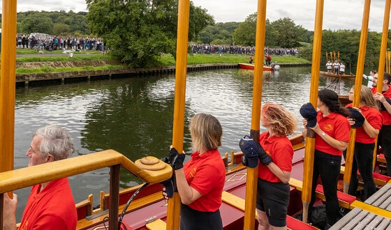Best passing Best passing, oars tossed in salute to Her Majesty Queen Elizabeth II at Runnymede